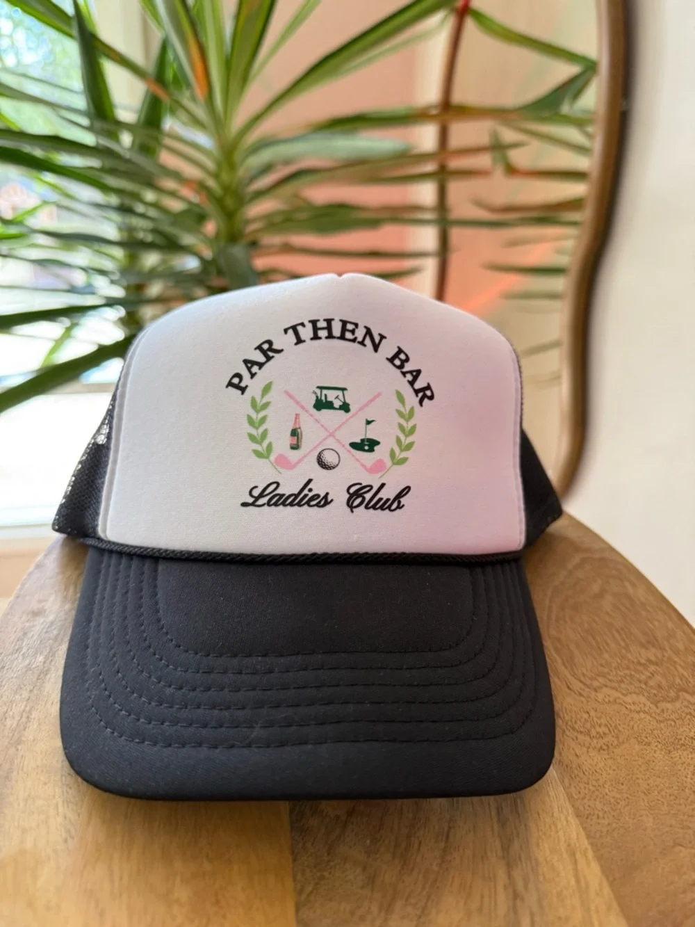 Par Then Bar - Ladies Club Golfer Women's - Mesh Snap Back Trucker Hat - Picture 3 of 7